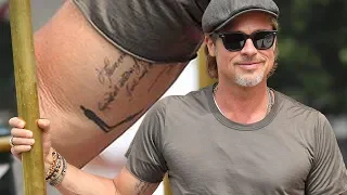 Brad Pitt Seemingly Unveils Mysterious New Tattoo Next to His Angelina Jolie Ink
