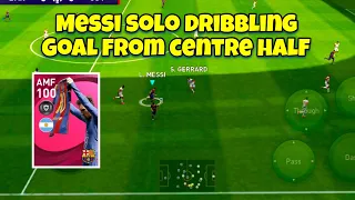 😱 Messi Solo Dribbling Goal From Centre Half 🔥 In Pes Mobile 2021