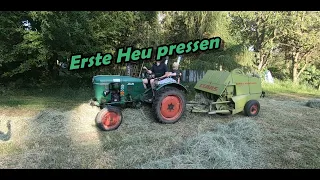 Das erste Heu pressen | Deutz | Claas Magnum Heupresse