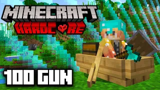 Minecraft Hardcore'da 1x1 DÜNYA SINIRINDA 100 Gün Hayatta Kaldım!