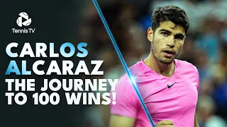 From The Madrid Run to World Number 1| Carlos Alcaraz's Journey To 100 Wins! 🤩