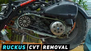 Honda Ruckus CVT Removal Tutorial (clutch, variators, rollers, belt) | Mitch's Scooter Stuff