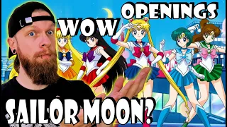 First Time Reaction Sailor Moon Openings 1 - 7 Reaction
