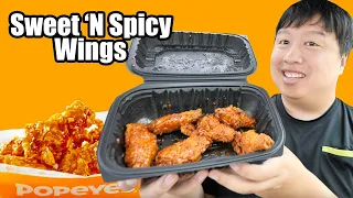 Popeyes New Sweet 'N Spicy Wings Review | Are They Sweet And Spicy?