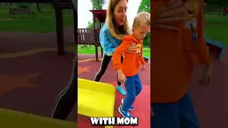 🤣 Cu tati în parc 😵‍💫 Dad vs Mom at the amusement park 😎 #shorts by #melimi