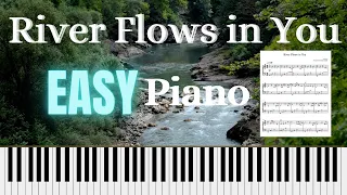 River Flows in You - Yiruma - Easy Piano in C - Sheet Music Play Along