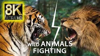 Wild Animal Wars 8K ULTRA HD - Best Animal Fights | BEAUTIFUL NATURE | Nature Sounds Relaxing Music