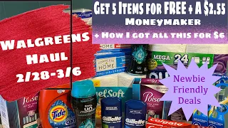 WALGREENS HAUL 2/28-3/6 GET 5 ITEMS FOR FREE + $2.55 MONEYMAKER | NEWBIE FRIENDLY DEALS