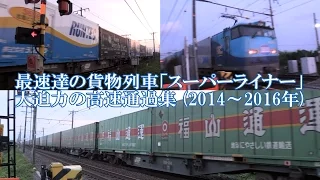 最速達の貨物列車「スーパーライナー」 大迫力の高速通過集(2014～2016年)