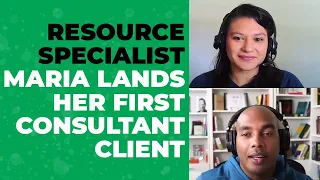 Resource specialist Maria lands her first consultant client - Eric Coffie