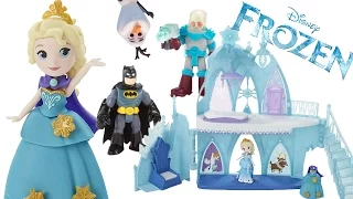 Disney Frozen Little Kingdom Toy  Elsa's Frozen Castle w/ Anna, Sven, Olaf & Batman & Learn Numbers!