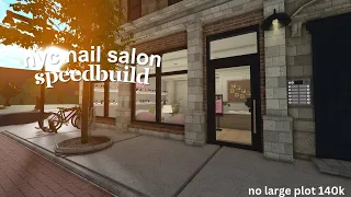 ♡🌷building a nail salon in my city | 140k no large plot | bloxburg speedbuild ♡