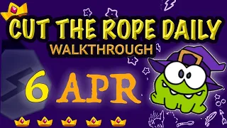 Cut The Rope Daily April 6 | #walkthrough  | #10stars | #solution