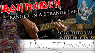 How to play Adrian Smith's solos #24 Stranger In A Strange Land (with tablatures and backing tracks)