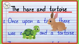 10 Lines Story with Moral in English | Hare and Tortoise Story in English