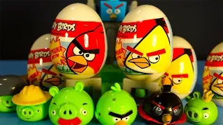 Энгри Бёрдс Сюрпризы Angry Birds Kinder Surprise Злые Птички Мультик Лепим из плей До Превращения