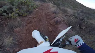 Technical Sections of Pickaxe Single Track Dirt Bike Trail Mesquite Wash Arizona