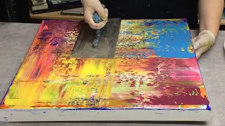 Squeegee technology | How do I create a small squeegee image? | Squeegeepainting | Inspiration