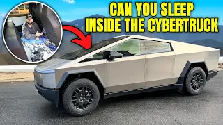 SPENDING 24 HOURS IN MY TESLA CYBERTRUCK!!