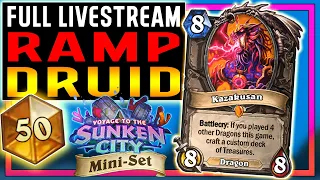 ⭐ Ramp Druid! Legend Deck - Twitch Stream VODs - Voyage to the Sunken City- Mini Set - Hearthstone