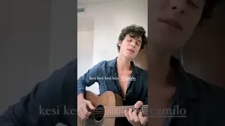 Shawn Mendes singing an acoustic version of "KESI Remix" via Instagram