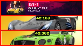 ASPHALT 9| CAR HUNT C7.R [FASTTEST GUIDE] SNOW VAULT