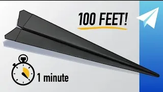 HOW TO MAKE AN EASY PAPER AIRPLANE IN 1MINUTES! (60 SECONDS ) COMPETITION WINNERS-FLIES 100+FEET!🚀✈️