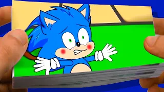 Baby Sonic Rescue Cute Dog   Sonic Transforms   Sonic the Hedgehog 2 Flipbook Animation