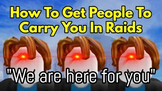 HOW TO GET PEOPLE TO CARRY YOU IN RAIDS (Roblox Blox Fruits)