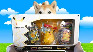 Opening a Pokemon Celebrations Pikachu VMAX Box