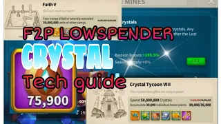 F2P guide for SOQ crystal technology - Rise of Kingdoms