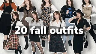 20 outfit ideas to wear this fall | dark academia, whimsigoth, dark cottagecore, soft grunge, etc