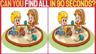 【Find the Difference】🔥Can you find all in 90seconds? | Find the differences between two pictures
