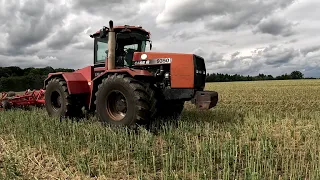 Case IH STEIGER 9350 uprawka pożniwna z Horsch Joker 6RT . Drugi dzień żniw . Rzepak do suszenia