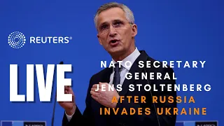 LIVE: NATO Secretary-General Jens Stoltenberg speaks after Russian forces invade Ukraine