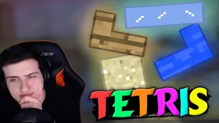 Hellyeahplay смотрит: TETRIS in MINECRAFT (Stop Motion)