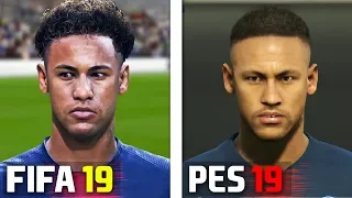 FIFA 19 vs PES 2019 PSG Player Faces Comparison