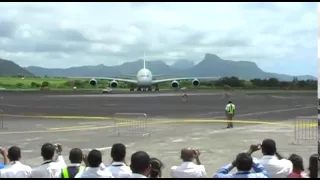 A380 first landing Mauritius