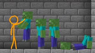 Level 1 - Stickman vs Zombies. Animation vs. Minecraft