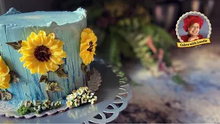 Sunflower Cake Tutorial 🌻& Cake Decorating Tips 🍰 Cakes with Lorelie