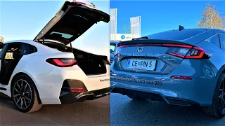 New Honda CIVIC Hybrid 2023 vs New BMW i4 2023 - Comparison by Supergimm