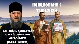 Понедельник, 11 сентября 2023 года. Толкование Апостола с митр. Антонием (Паканичем).