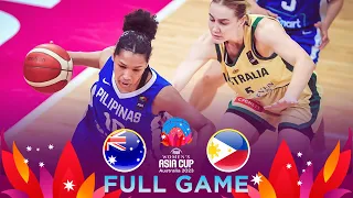 Australia v Philippines | Full Basketball Game | FIBA Women's Asia Cup 2023 - Division A