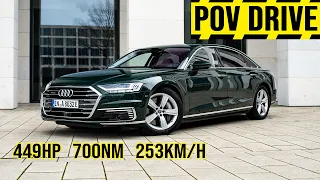 2020 Audi A8L 60tfsi e quattro | 254KM/H, 449HP, 700Nm Autobahn | POV REVIEW