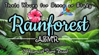 🌳 Rainforest ASMR with Theta Waves for Sleep or Study: 3 Hours of Pure Bliss! 🌳