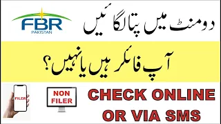 How to Check Filer & Non-Filer Status Online/SMS in Pakistan l Active filer and inactive non filer