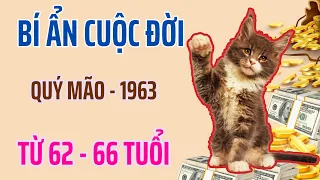 Bí Ẩn Cuộc Đời - Quý Mão 1963 - Từ 62 Tới 66 Tuổi - Chú Ý 3 Điều Này - Trúng Đậm Tiền Tỷ Cực Giàu