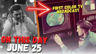 June 25, 1951 First Color TV Broadcast In The World - ON THIS DAY!!!