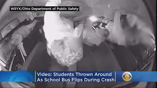 WATCH: Students Thrown Around As School Bus Overturns In Terrifying Crash