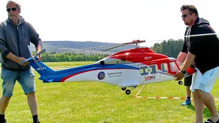 FASCINATING !!! AW-139 GIANT RC SCALE MODEL TURBINE HELICOPTER / FLIGHT DEMONSTRATION !!!